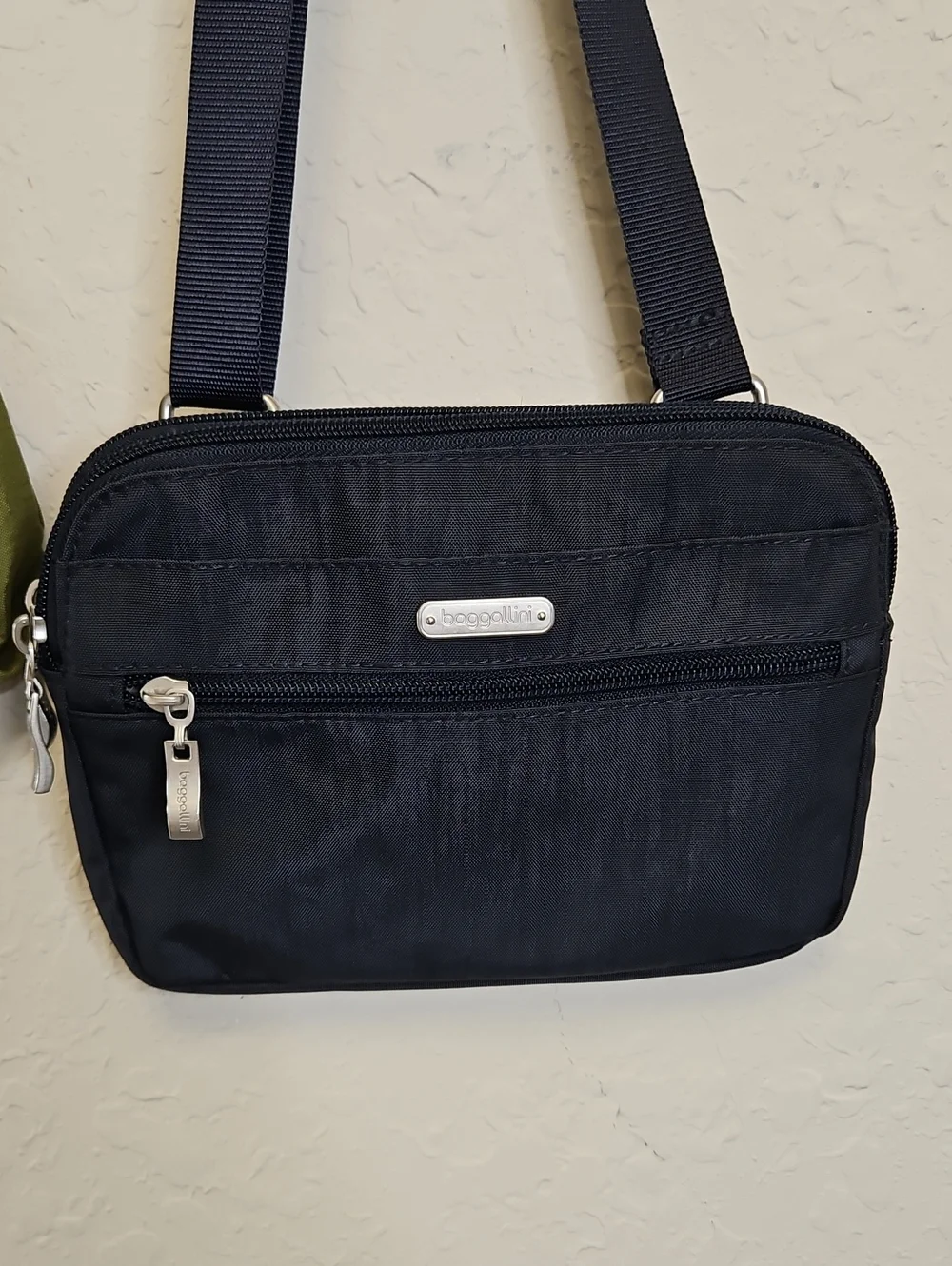 Baggallini set of 2 Crossbody Shoulder Bags - Olive Green & Black